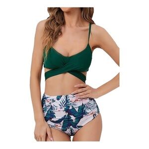 Summer Mae High Waist Tropical Bikini Bottom Size 2XL